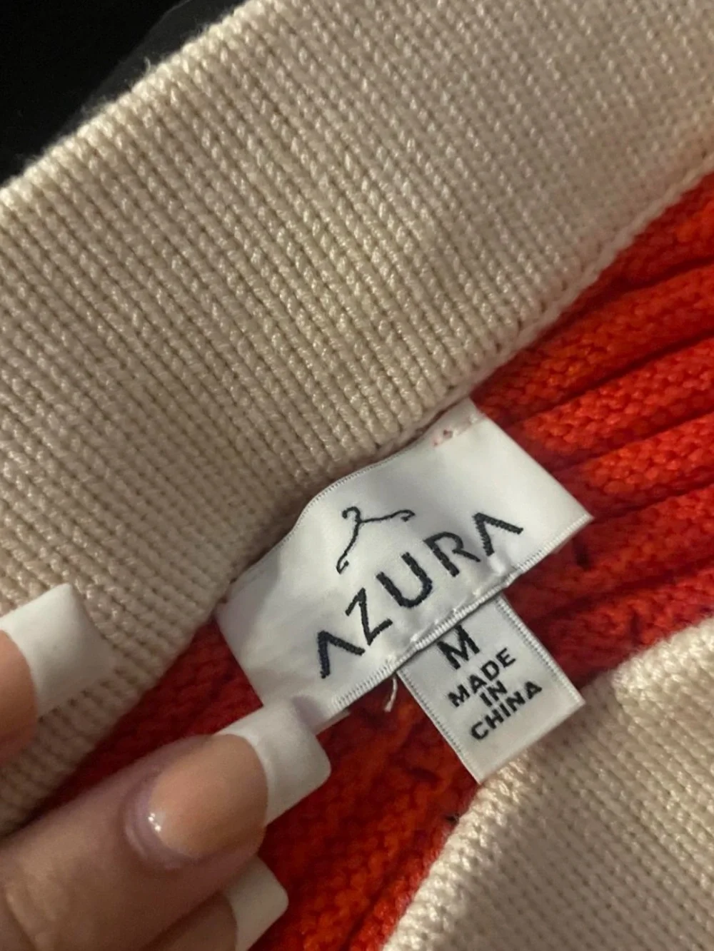 Orange & White Wave Knit Mini Set - Women's Two-Piece